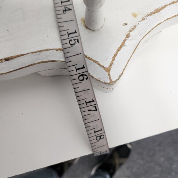 VTG White Distressed Wood Ship Anchor 3 Hook Wall Hanger Rack Nautical Coastal - Picture 6 of 7